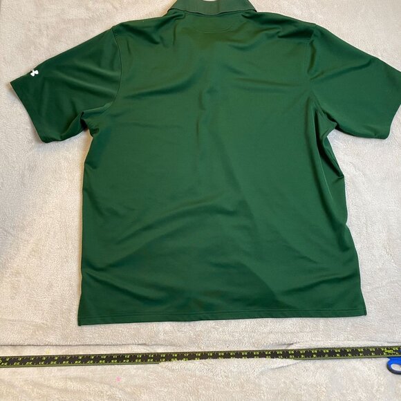 Under Armour Men's Polo Shirt XL Loose Fit Green HeatGear with Logo - Picture 8 of 8